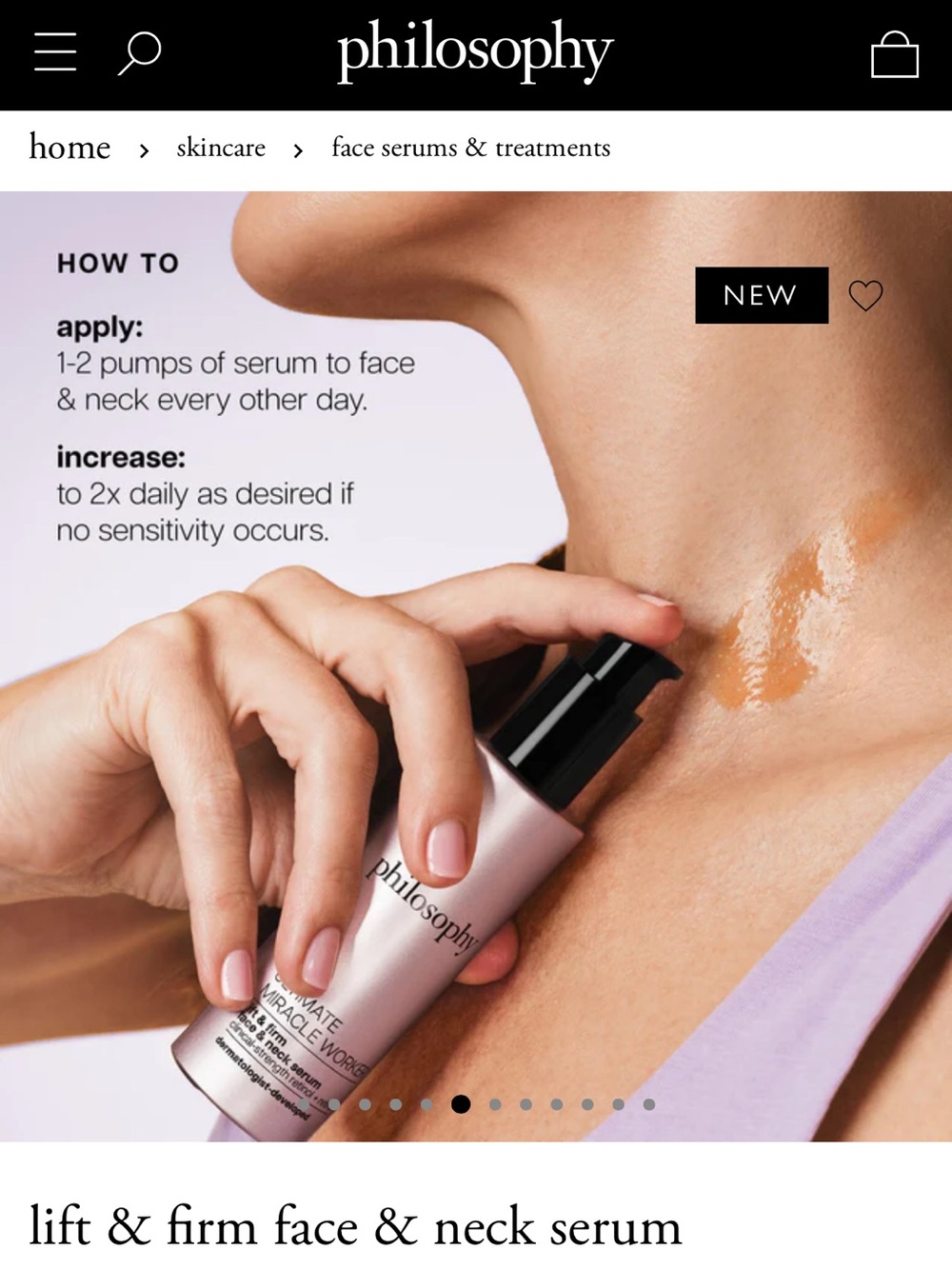 philosophy Ultimate Miracle Worker Lift an Firm Face and Neck Serum. - Picture 6 of 11